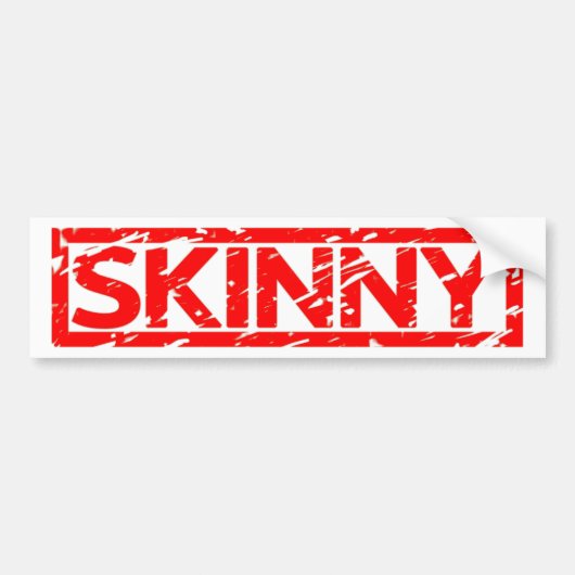 Skinny Stamp Bumpersticker (Voorkant)