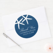 Skinny Starfish bruiloft Ronde Sticker (Envelop)