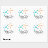 Skinny Starfish bruiloft Ronde Sticker (Vel)