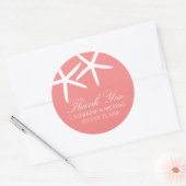 Skinny Starfish bruiloft Ronde Sticker (Envelop)