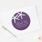 Skinny Starfish bruiloft Ronde Sticker (Envelop)