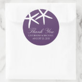 Skinny Starfish bruiloft Ronde Sticker (Tas)