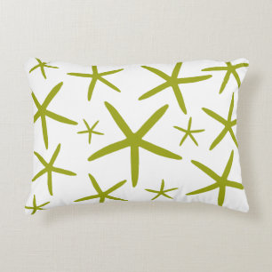 Skinny Starfish   Chartreuse Green Accent Kussen
