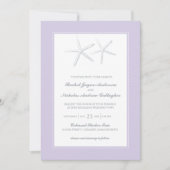 Skinny Starfish Lila Grey | Bruiloft Kaart (Voorkant)