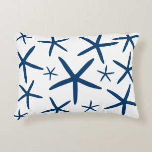 Skinny Starfish   Navy Blue Decoratief Kussen