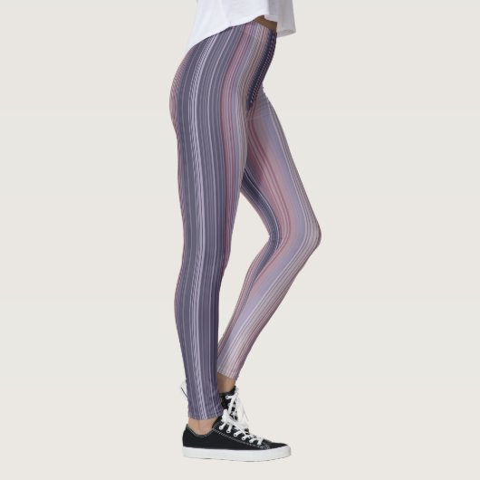 Skinny Stripes, Plum, Mauve, Roos, Blush Pink Leggings (Rechts)
