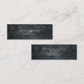 Skinny Stylish Gray Minimalist Plain Mini Visitekaartje (Voorkant / Achterkant)