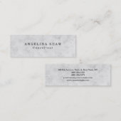 Skinny Stylish Plain Simple Grey Professional Mini Visitekaartje (Voorkant / Achterkant)