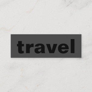 Skinny Trend Grey Black Travel Agent Visitekaartje