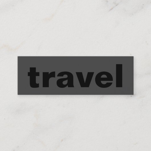 Skinny Trend Grey Black Travel Agent Visitekaartje (Voorkant)