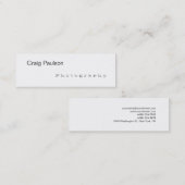 Skinny Trendy Wit Fotografie Visitekaartje (Voorkant / Achterkant)