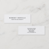 Skinny Unieke Duidelijke Witte Schone Leesbare Mini Visitekaartje (Voorkant / Achterkant)