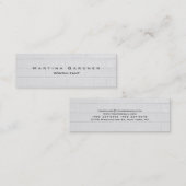 Skinny Unieke Modern Gray Wall Minimalist Plain Mini Visitekaartje (Voorkant / Achterkant)