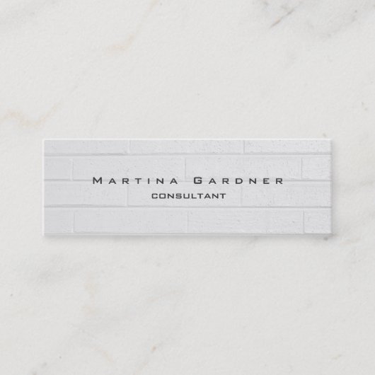 Skinny Unieke Modern Gray Wall Minimalist Plain Mini Visitekaartje (Voorkant)