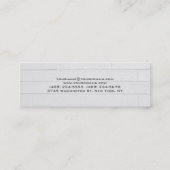 Skinny Unieke Modern Gray Wall Minimalist Plain Mini Visitekaartje (Achterkant)