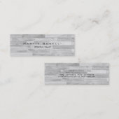 Skinny Unieke Moderne Parket Minimalistische Vlakt Mini Visitekaartje (Voorkant / Achterkant)