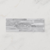 Skinny Unieke Moderne Parket Minimalistische Vlakt Mini Visitekaartje (Achterkant)