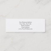 Skinny Unique Plain White Blue Mini Visitekaartje (Achterkant)