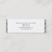 Skinny ventilator zwart-wit Professional Mini Visitekaartje (Achterkant)