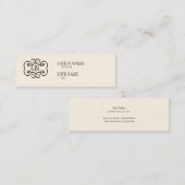 Skinny Visitekaartje Std Paper Cream Monogram (Voorkant / Achterkant)