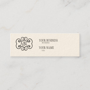 Skinny Visitekaartje Std Paper Cream Monogram