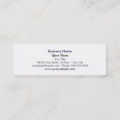 Skinny-visitekaartje voor zwart en wit mini visitekaartje (Achterkant)