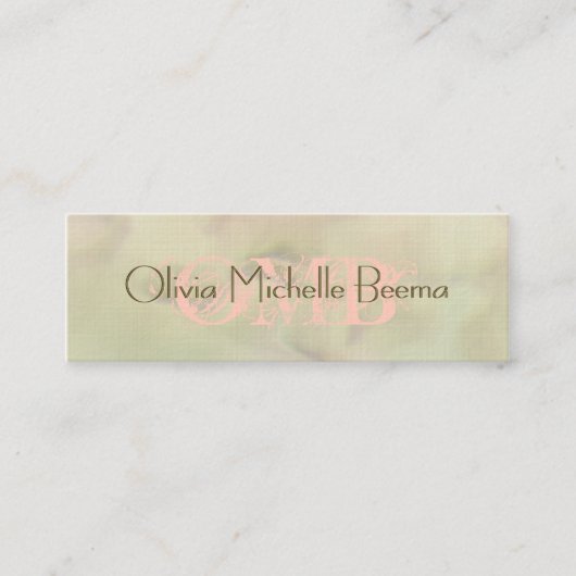 Skinny Warm Pastel Olive Peach Cloud Visitekaartje (Voorkant)