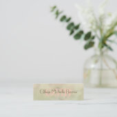 Skinny Warm Pastel Olive Peach Cloud Visitekaartje (Staand voorkant)
