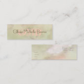 Skinny Warm Pastel Olive Peach Cloud Visitekaartje (Voorkant / Achterkant)
