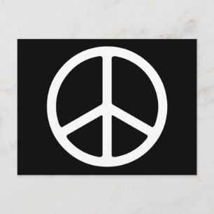 Skinny White Peace Symbol Briefkaart