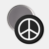 Skinny White Peace Symbol Magneet (Voorkant / Achterkant)