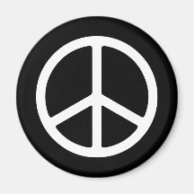Skinny White Peace Symbol