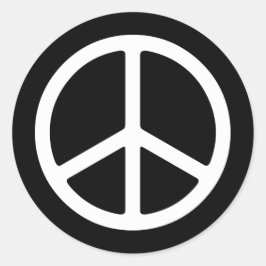 Skinny White Peace Symbol Ronde Sticker