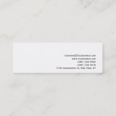 Skinny White Script Fotografie Visitekaartje (Achterkant)