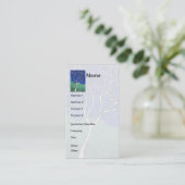 Skinny White Tree met Swirly Sky Visitekaartje (Staand voorkant)