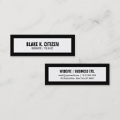 Skinny White Visitekaartje met zwarte grens (Voorkant / Achterkant)