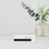 Skinny Zwart Wit Trend Attorney Visitekaartje (Staand voorkant)