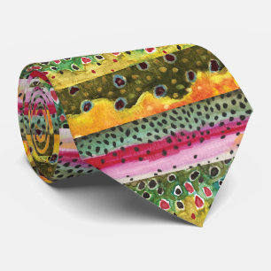 Skins van drie prachtige forel stropdas