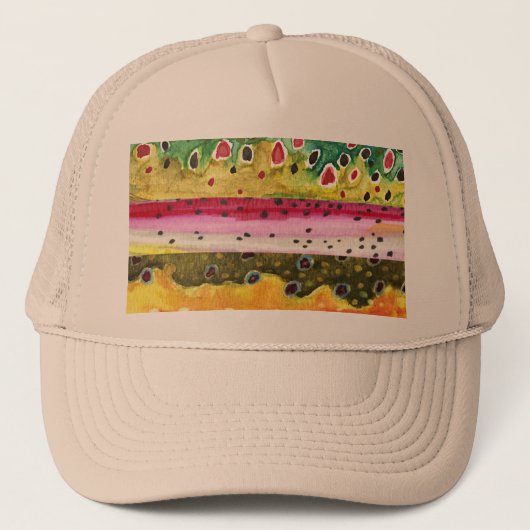 Skins van drie prachtige forel trucker pet (Voorkant)