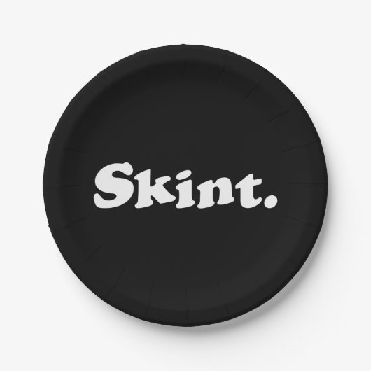 Skint. Papieren Bordje (Voorkant)