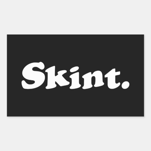 Skint. Rechthoekige Sticker (Voorkant)