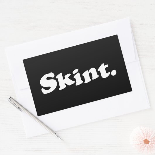 Skint. Rechthoekige Sticker (Envelop)