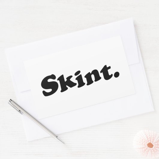 Skint. Rechthoekige Sticker (Envelop)