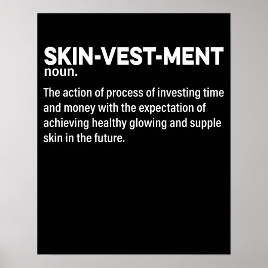 Skinvestment Skincare Lover Definition E Poster (Voorkant)