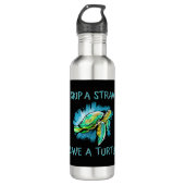 Skip a Straw Save A Turtle Tortoise Waterfles (Voorkant)