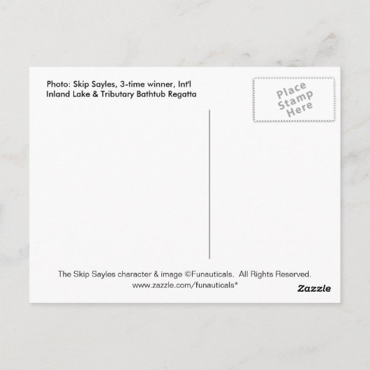 Skip Sayles™_humoristische groeten uit briefkaart (Achterkant)