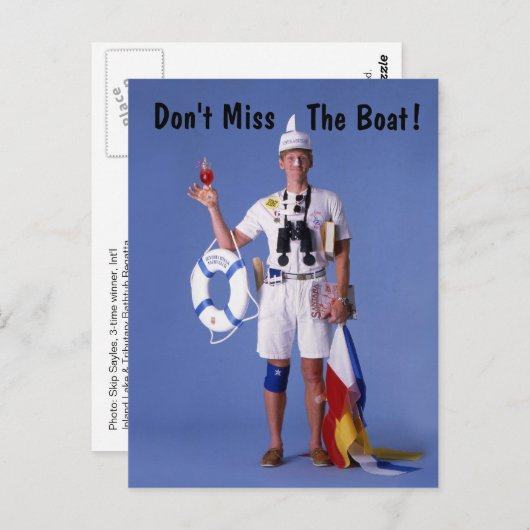 Skip Sayles™_Miss The Boat niet! briefkaart (Voorkant / Achterkant)