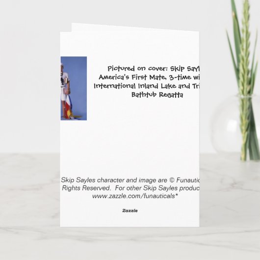 Skip Sayles™_sailing-themed Gefeliciteerd Kaart (Achterkant)