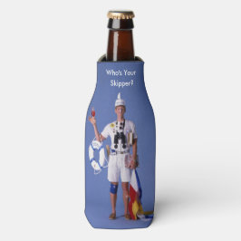 Skip Sayles™_Who is Uw Skipper?_Beverage Cozy Flesjeskoeler