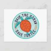 Skip Stro Save Turtle Briefkaart (Voorkant)